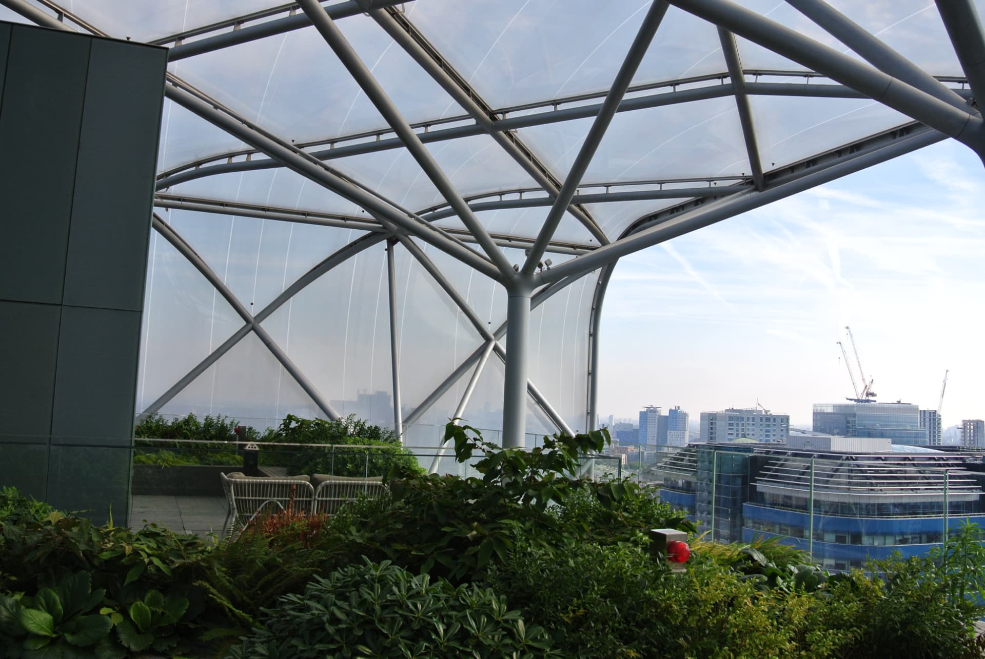 ETFE-clad rooftop structure at Bevis Marks in the City of London