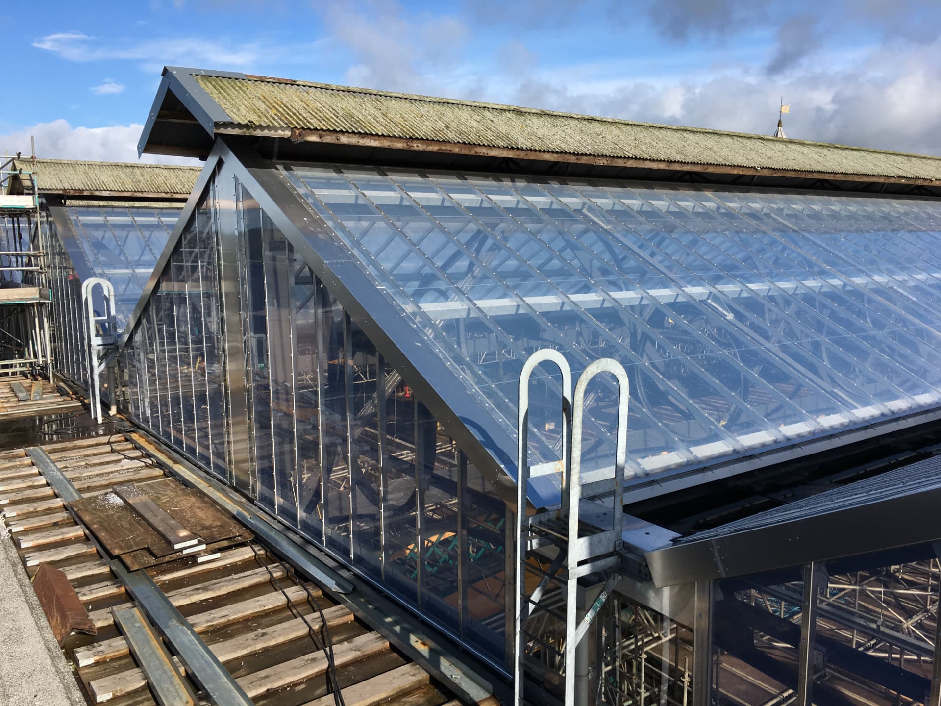 Carlisle Station train shed roof and historic station buildings